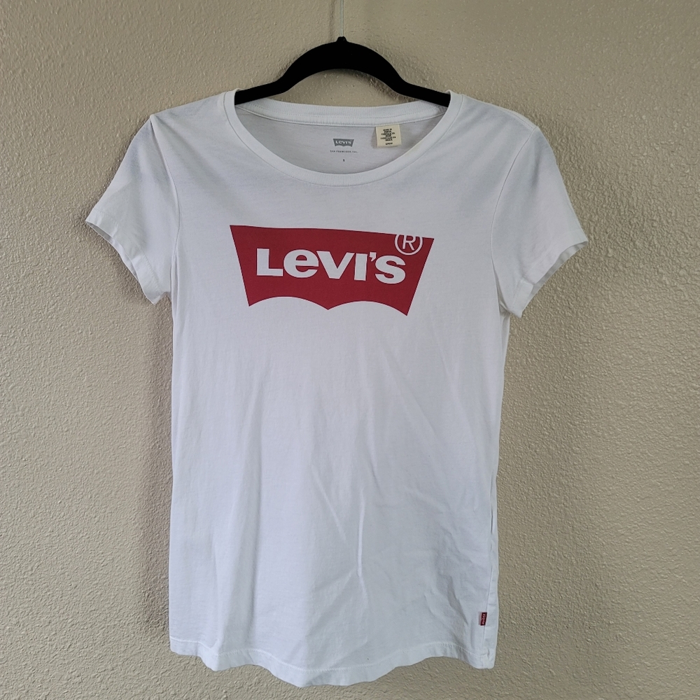 ✨️BOGO✨️ Levi's Women's White Logo Tee Shirt Top Small